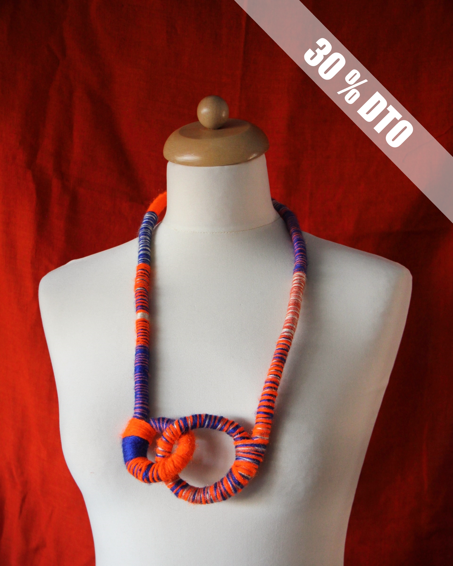 Collar Círculos Lana Policromo