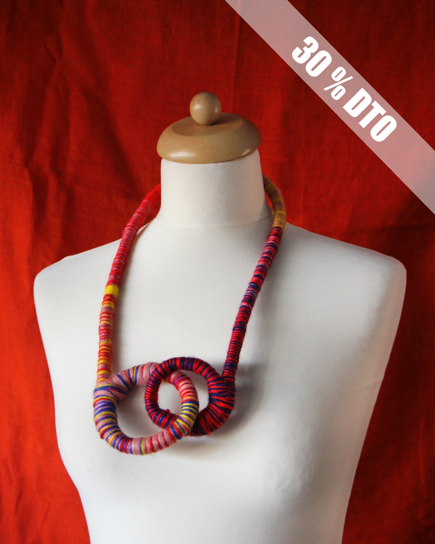Collar Círculos Lana Policromo